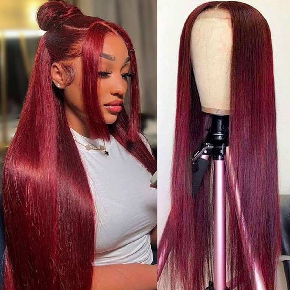 13x6 HD Lace Wig - Wine Red