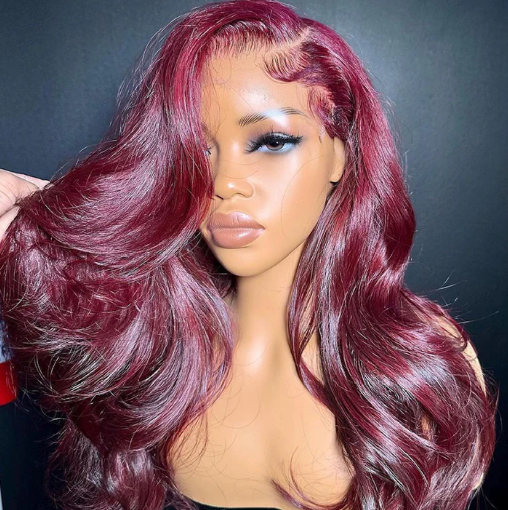 13x6 HD Lace Wig - Burgundy