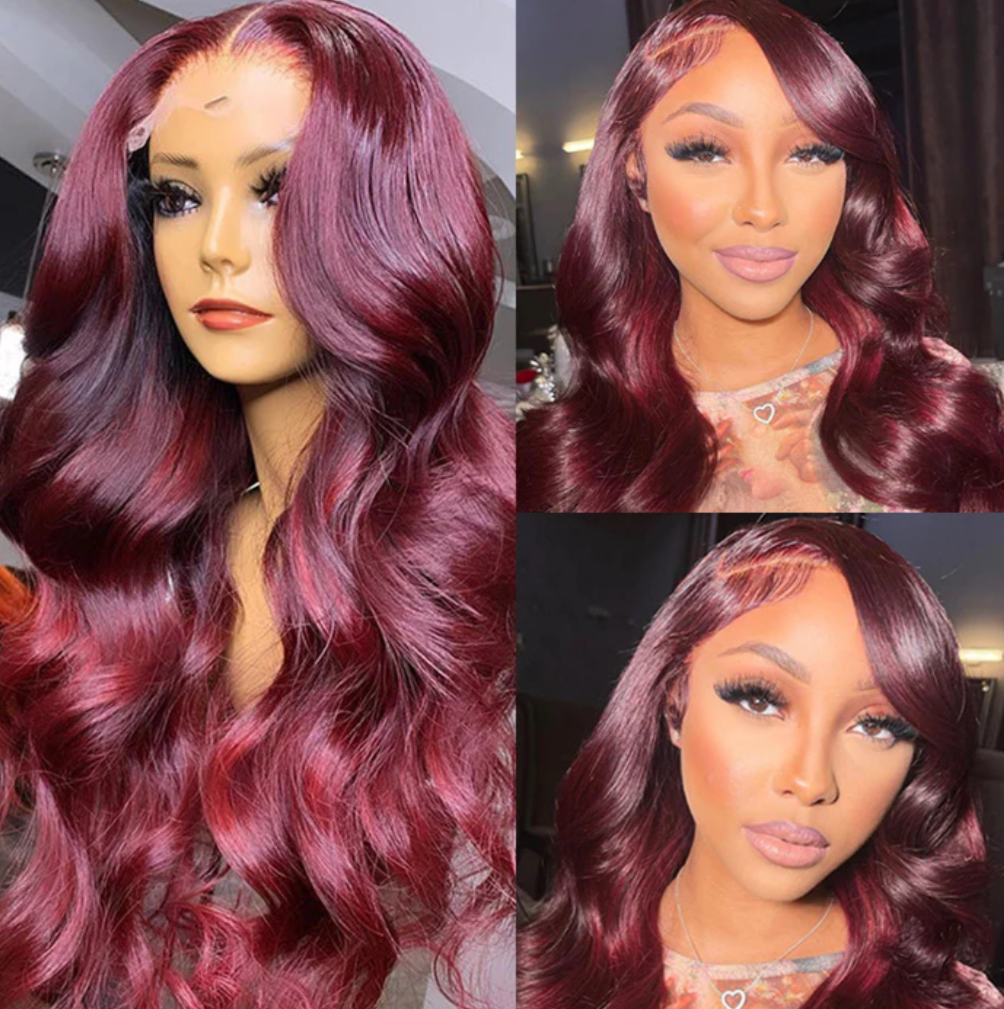 13x6 HD Lace Wig - Burgundy