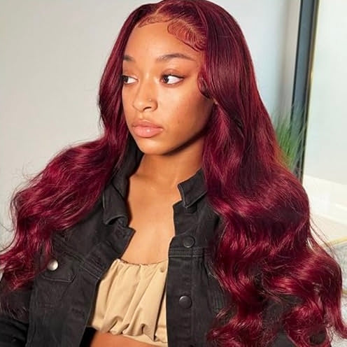 13x4 HD Lace Wig - Wine Red