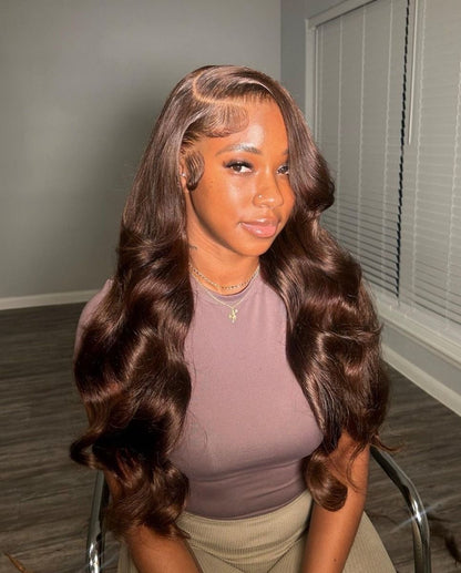 13x4 HD Lace Wig - Chocolate Brown