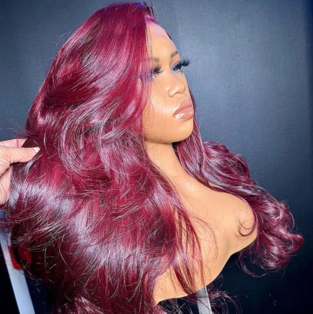 13x6 HD Lace Wig - Burgundy