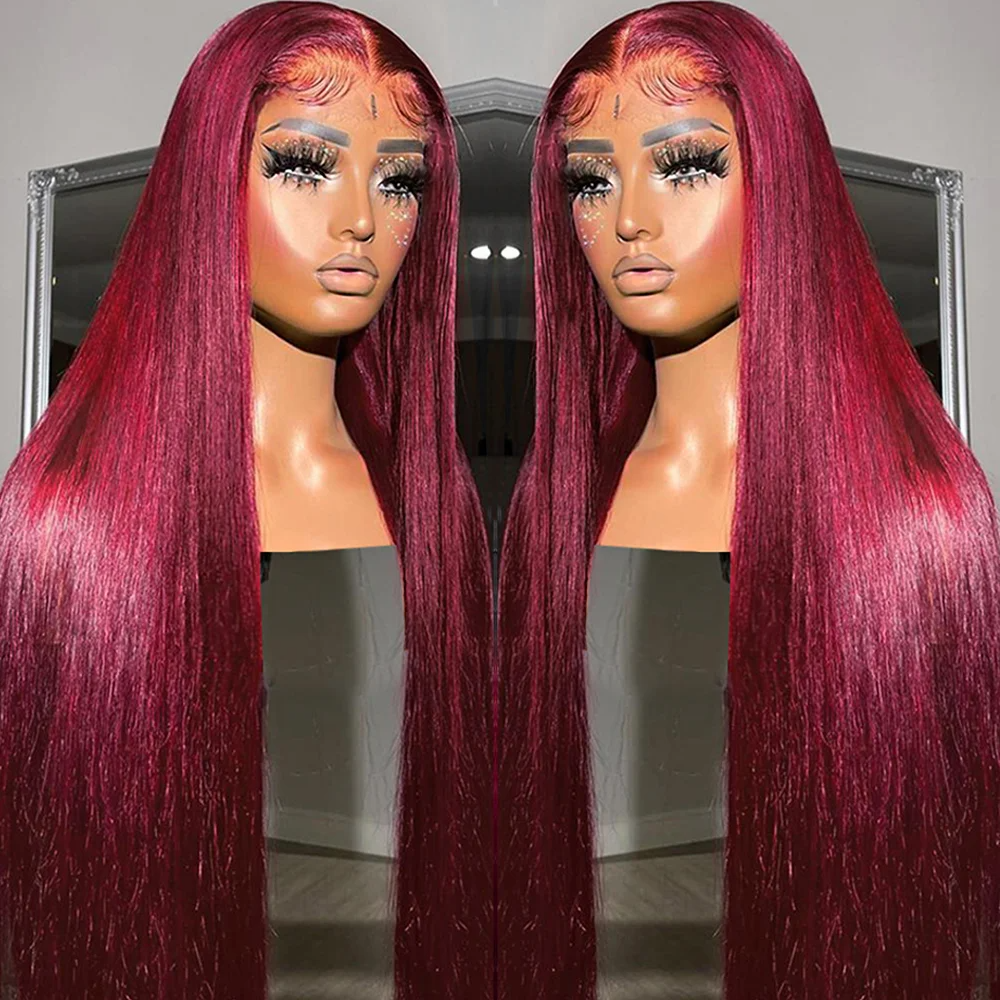 13x6 HD Lace Wig - Wine Red